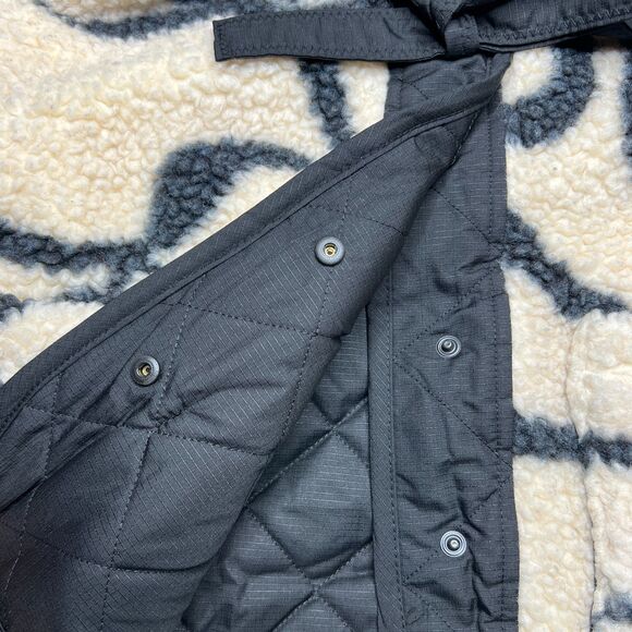 Free People Damson Madder UK 10 US 6 Marta Borg Gilet Bow Vest Teddy Black New - Picture 11 of 16